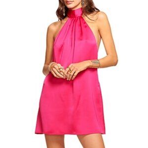 Ramy Brook Hot Pink Halter Backless Mini Dress